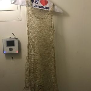 My favorite sheer gold linked cover up!